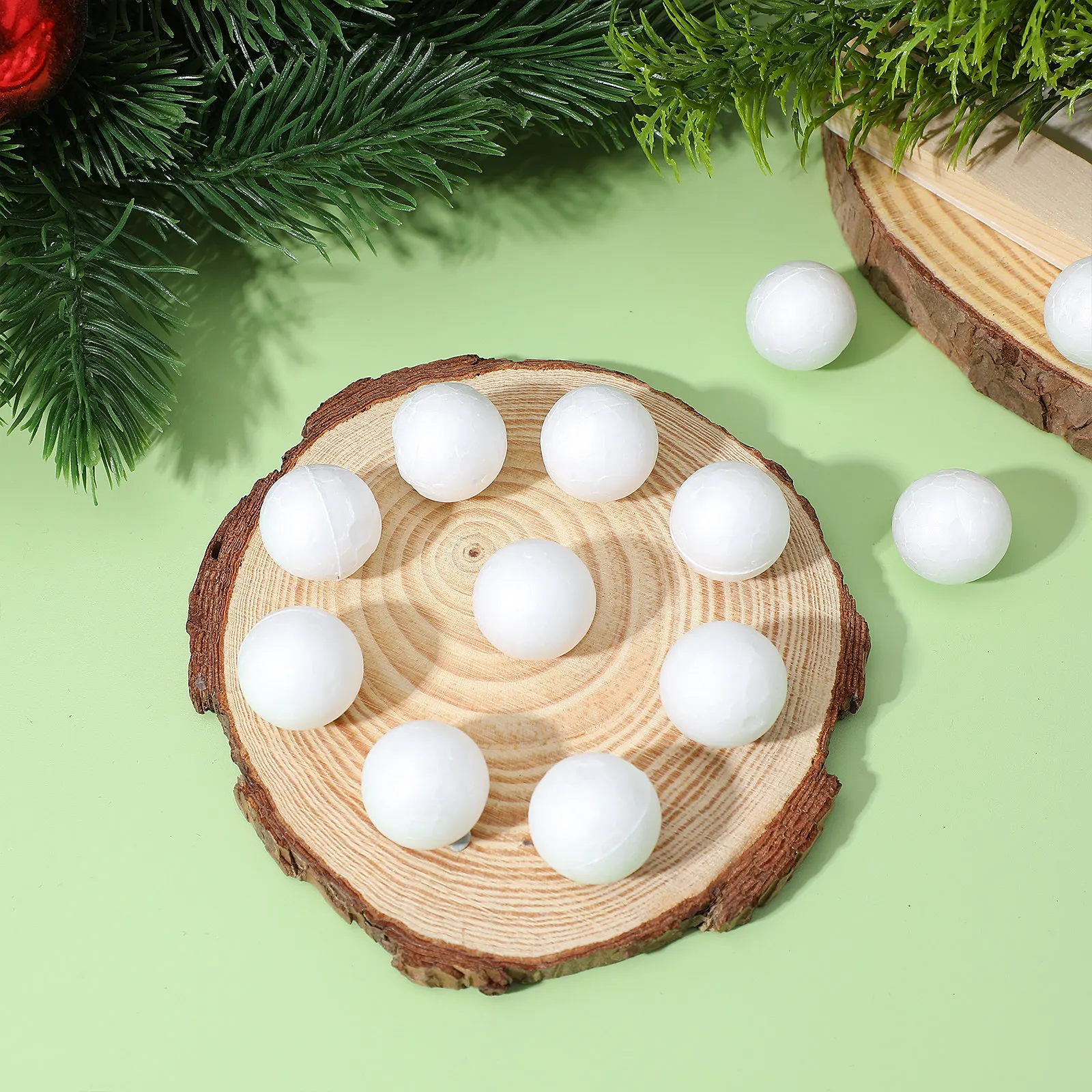 200Pcs Solid White Polystyrene Foam Balls 2Cm Craft Decoration Wedding Christmas DIY Ornaments Polystyrene Balls