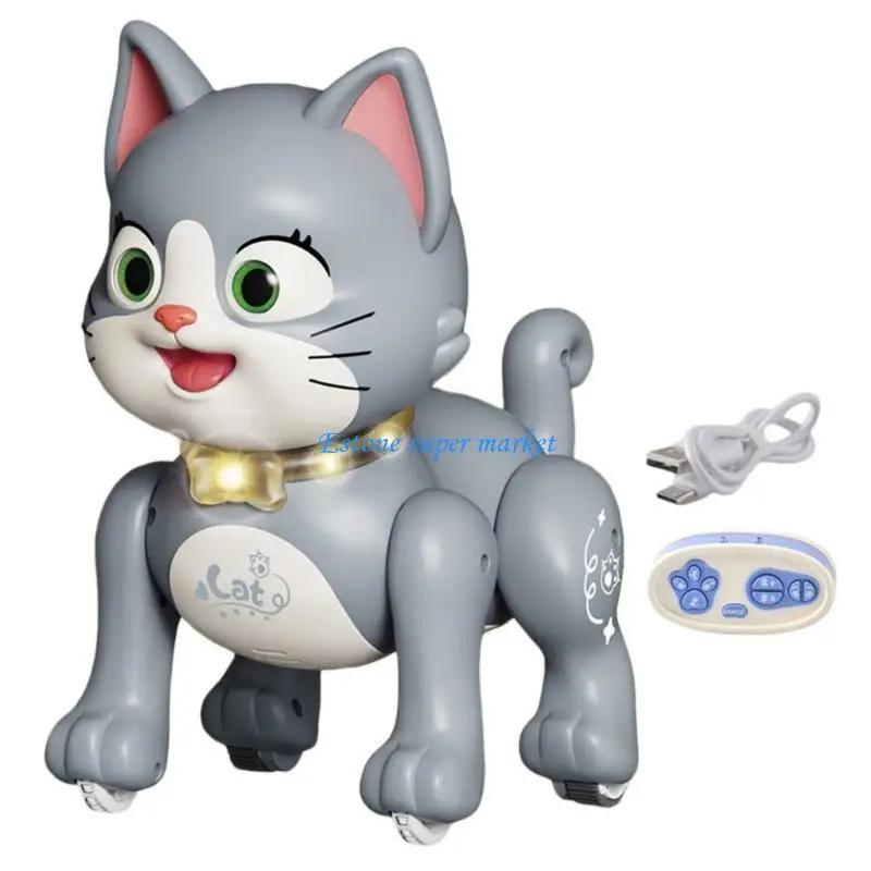 090B Crawl Learning Pet Toy with Music LED Remote Control Toy Kids Electric Gift