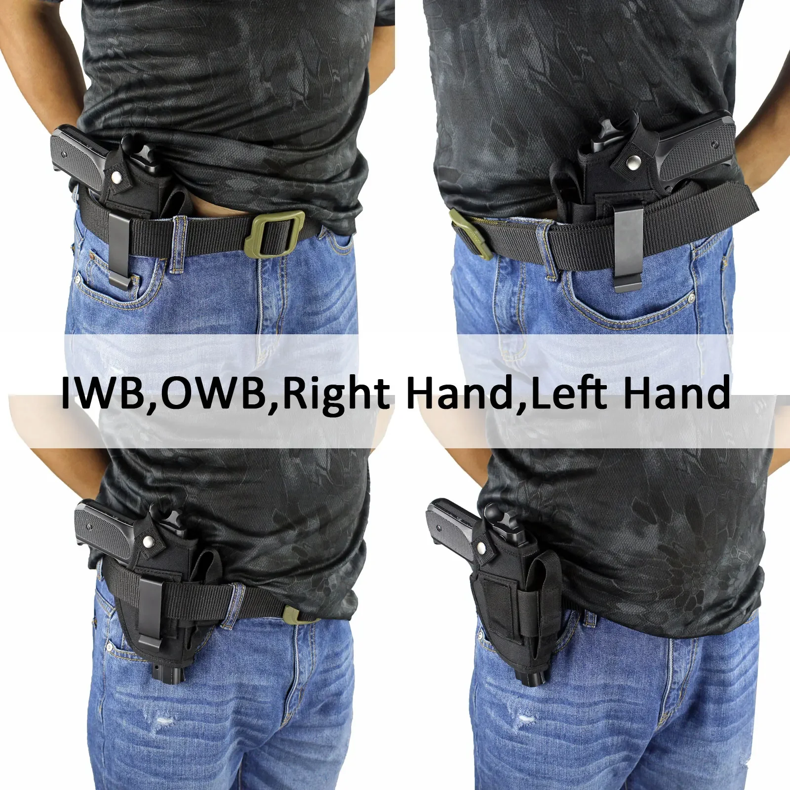 Tactical Pistol Hip Gun Holster with Extra Mag Pouch S & W M&P Shield 40,45,9mm SMITH & WESSON M&P 40 Compact Right/left Hand