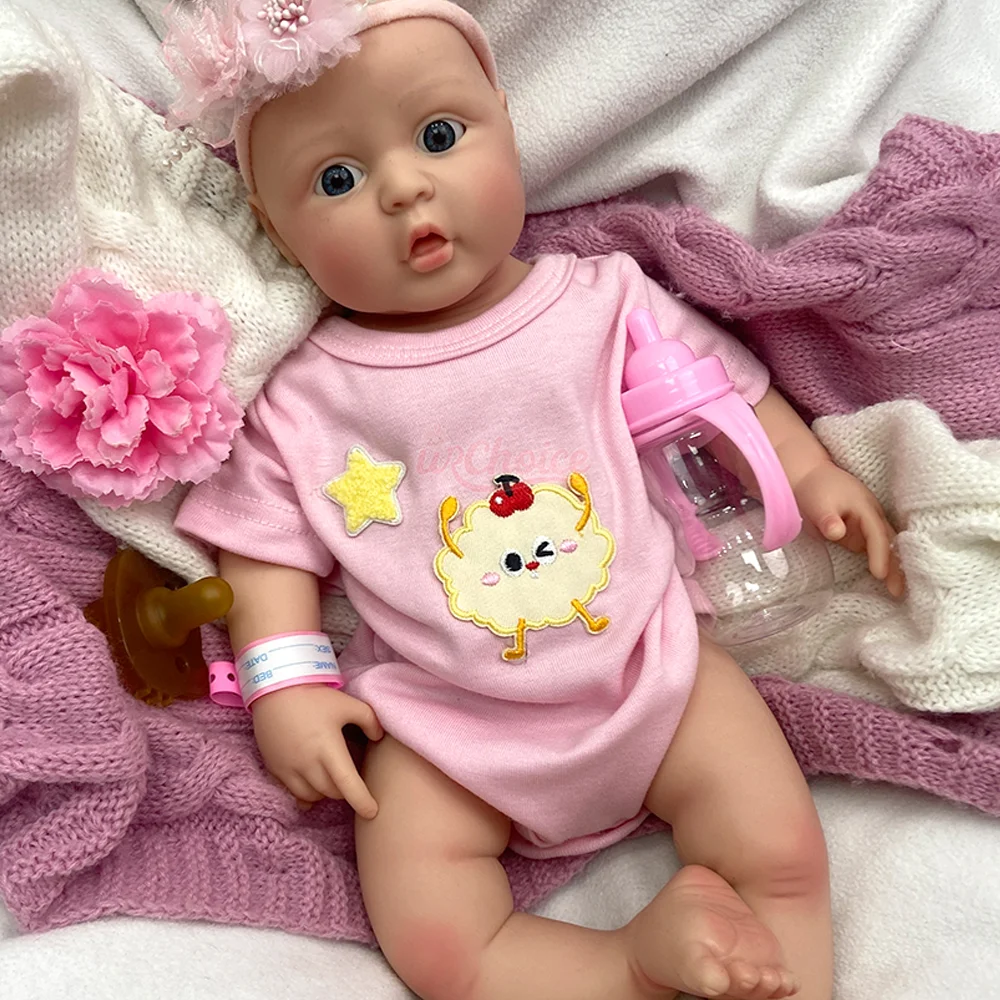 17インチ全身シリコン製リボーンドール女の子、洗えるシリコン製リボーンドール、リアルなソフトハンドメイド新生児人形、コレクターギフトに最適