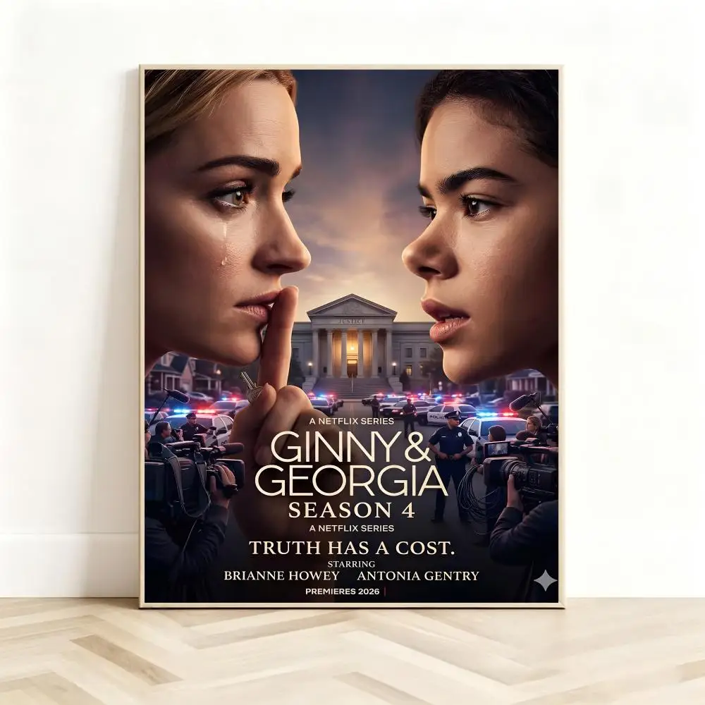 Dramatic Tvshow g-Ginny Georgia Poster Classic Self-Adhesive PP Wall Sticker for Living Room Bar Decor Gift