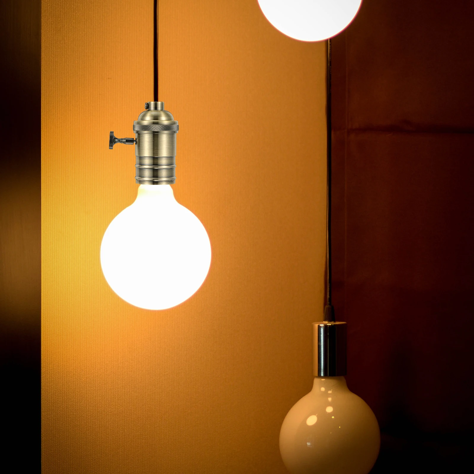 

Vintage Pendant Lamp Holder Retro Die Casting Light Socket Edison Vintage Bulb Hanging Durable Lamp Socket Heat Resistant For