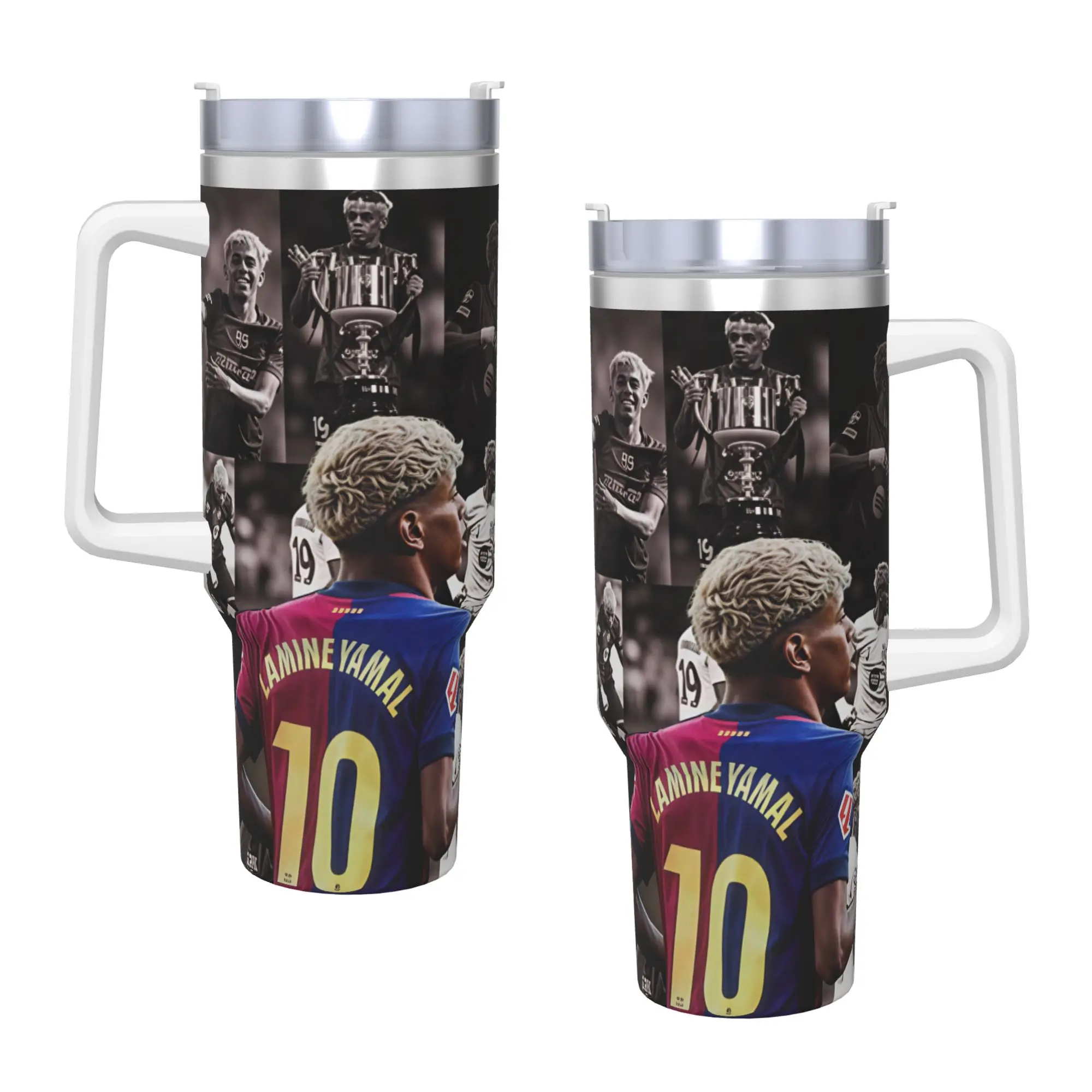 Lamined Y-Yamal Stainless Steel Tumbler  Beach Thermal Mug With Straws and Lid 40oz Mugs Cup Cold and Hot Water Bottle