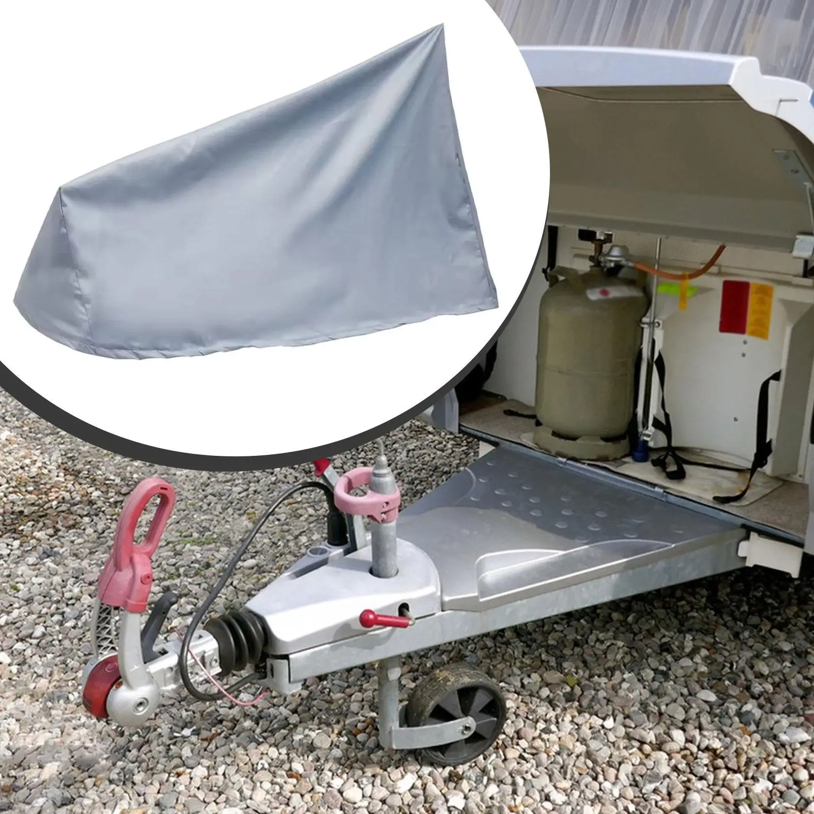 غطاء حماية جاك من Campers Hitch، واقي عالمي أكسفورد قابل لإعادة الاستخدام، مقاوم للماء للحماية من الشمس للمخيمات الخارجية RV #3