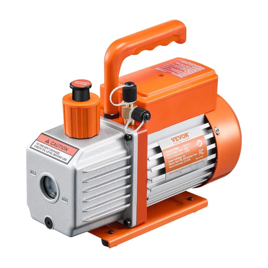 

Vacuum Pump 3.5 CFM HVAC Single Stage Rotary Vane Vacuum Pump Oil Included