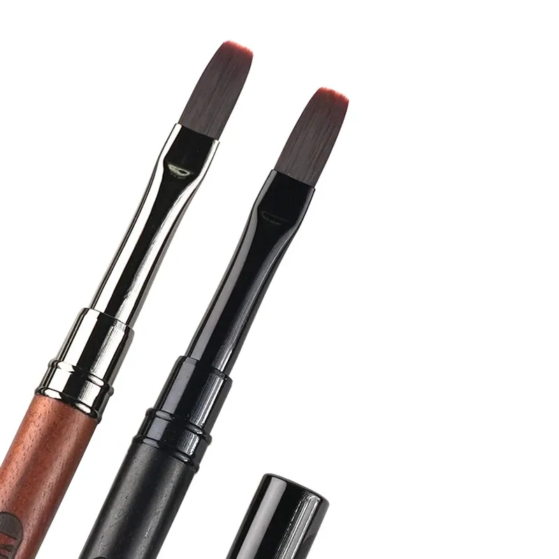 1/2 Pinceles de Gel para Uñas, para Extensión de Uñas de Gel, Accesorio para Construcción de Uñas Acrílicas, Pinceles para Arte de Uñas, Pincel de Gel para Uñas