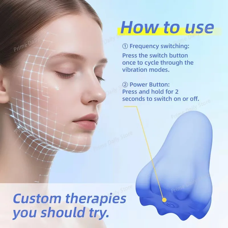 Heated TMJ Relief Jaw & Neck Massager, Electric Masseter Therapy Device with 10 Vibration Modes for Jaw Pain, Tension & Bruxism