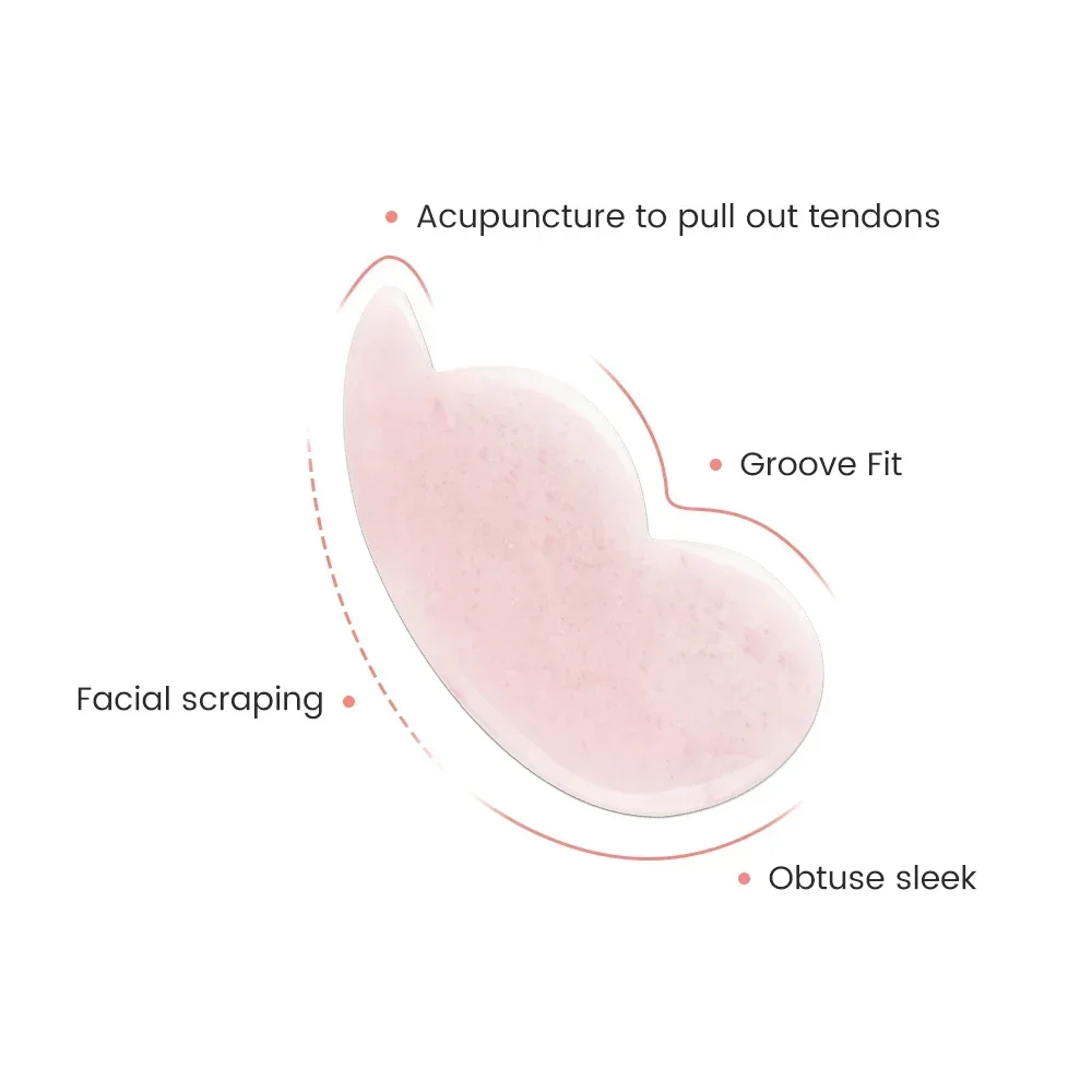 Planche de Massage Gua Sha en pierre de Jade naturelle, plaque Guasha en Quartz Rose, masseur de visage en Jade, grattoirs, outils pour le visage, le cou, le dos et le corps