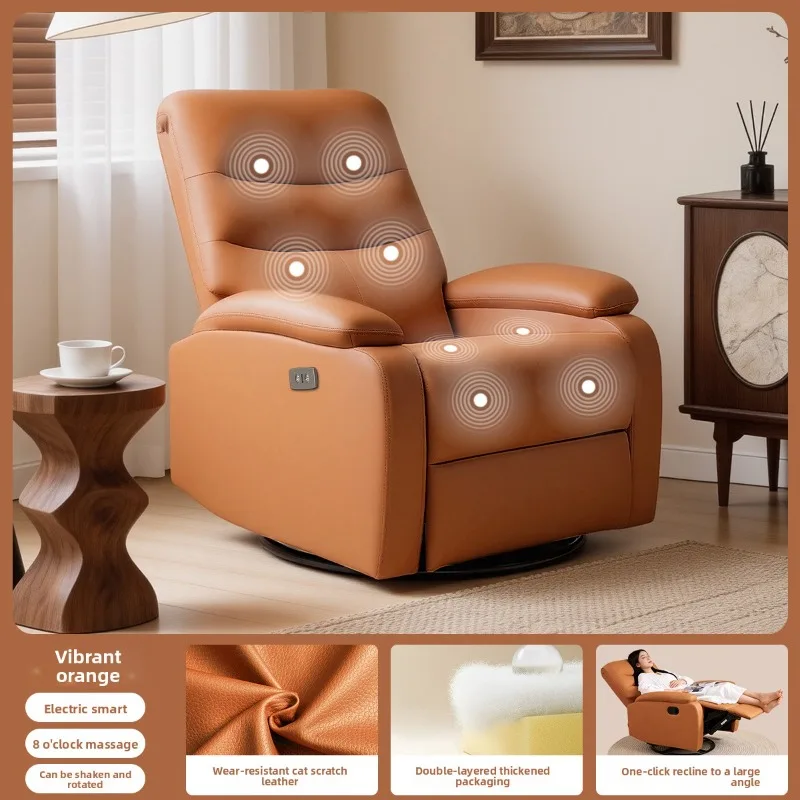 Single Seater Sofa Chair Space Capsule Headrest Recliner Electric Massage Lie Flat Sleep Furniture Sofa Recliner Sofa