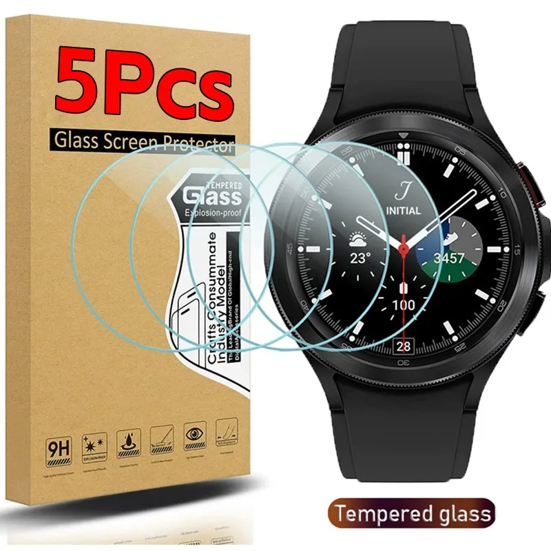 Закаленное стекло для Samsung Galaxy Watch 5/4/3 40 мм 42 мм 44 мм 46 мм, защитные пленки для экрана часов 4, Классическая Защитная пленка с защитой