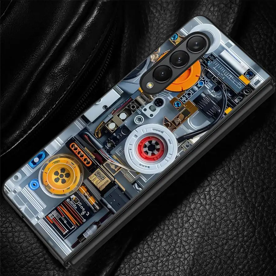 Electronic Pattern Case for Samsung Galaxy Z Fold 8 Ultra ZFold6 ZFold5 ZFold3 ZFold7 ZFold4 Z Fold 7 6 5 4 3 Phone Cover