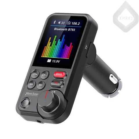 BT93 LED 자동차 FM 송신기 스테레오 MP3 음악 음악 플레이어 블루투스 무선 핸즈프리 통화 자동차 자동차 키트 QC3.0 고속 충전기