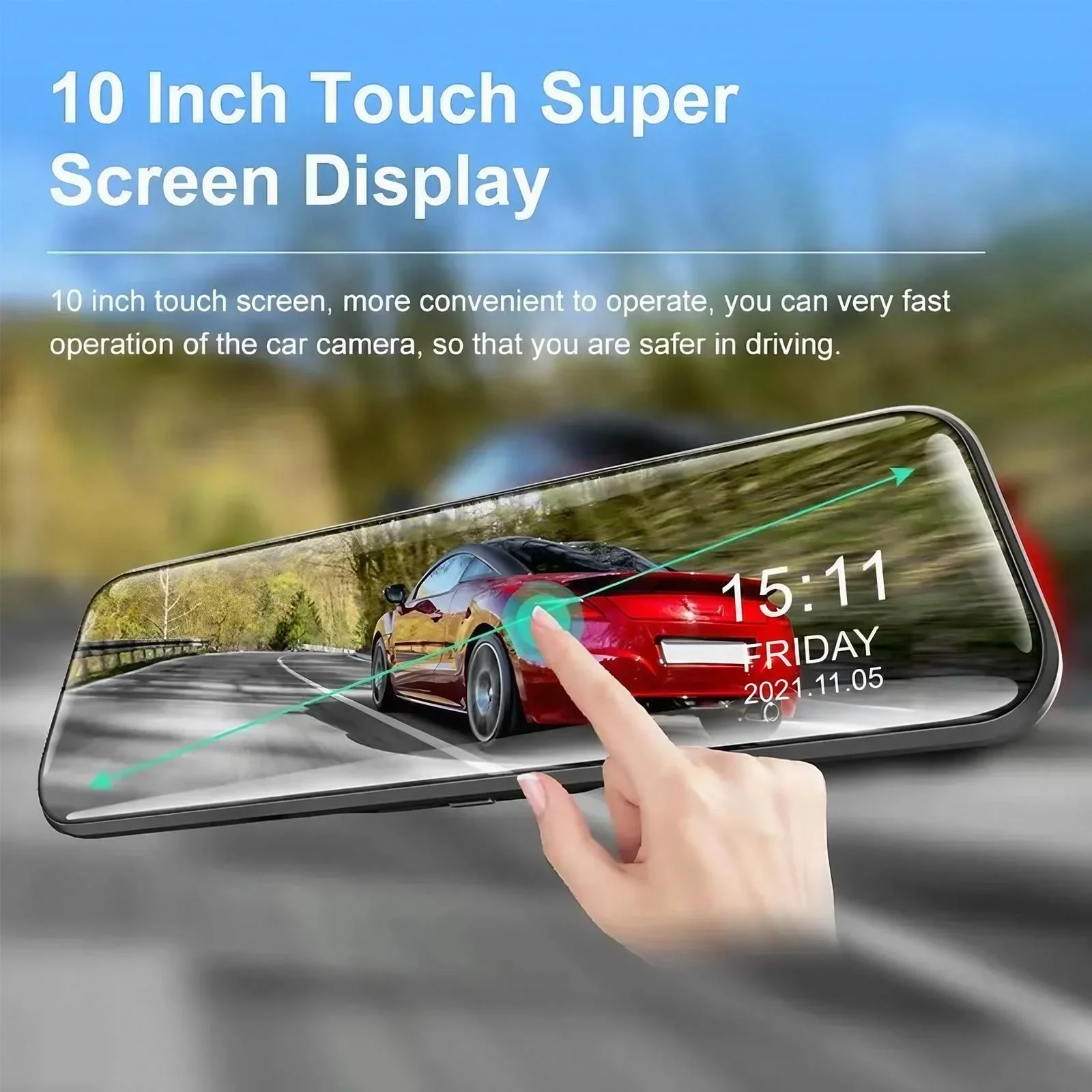 4K WiFi Dual Camera Car Dash Cam Front Rear Streaming Media Recorder 24H Parking Monitor Auto DVR