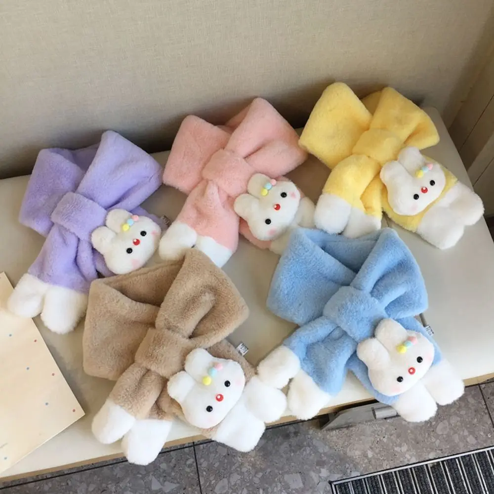 لطيف أرنب وشاح القفازات مجموعات الكرتون نمط وشاح لينة الدفء فتاة و للجنسين وشاح الحلي موسم الخريف الشتاء