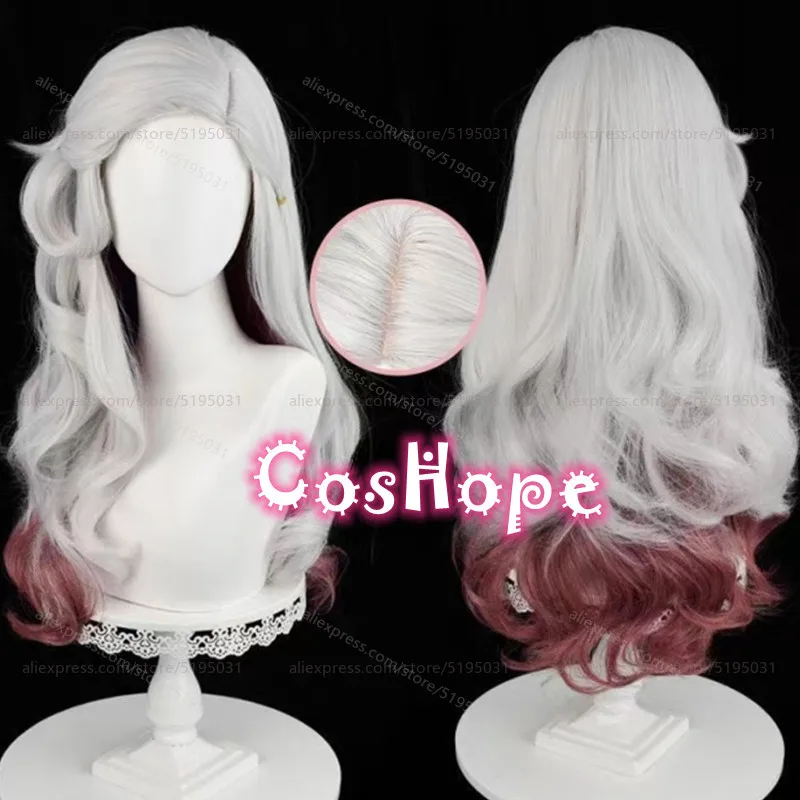 

Doomsday Rescuer Psychologist Ada Mesmer Cosplay Wig Silver White Brown Red Wig Cosplay Heat Resistant Synthetic Wigs
