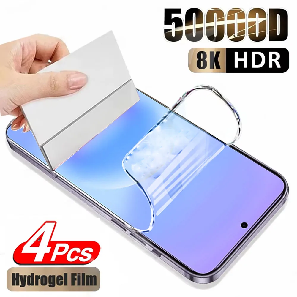 4Pcs Hydrogel Film For Samsung Galaxy A57 A37 A56 A55 A36 A35 A54 A15 A16 A17 A34 A14 5G Screen Protector For Samsung A57 Film