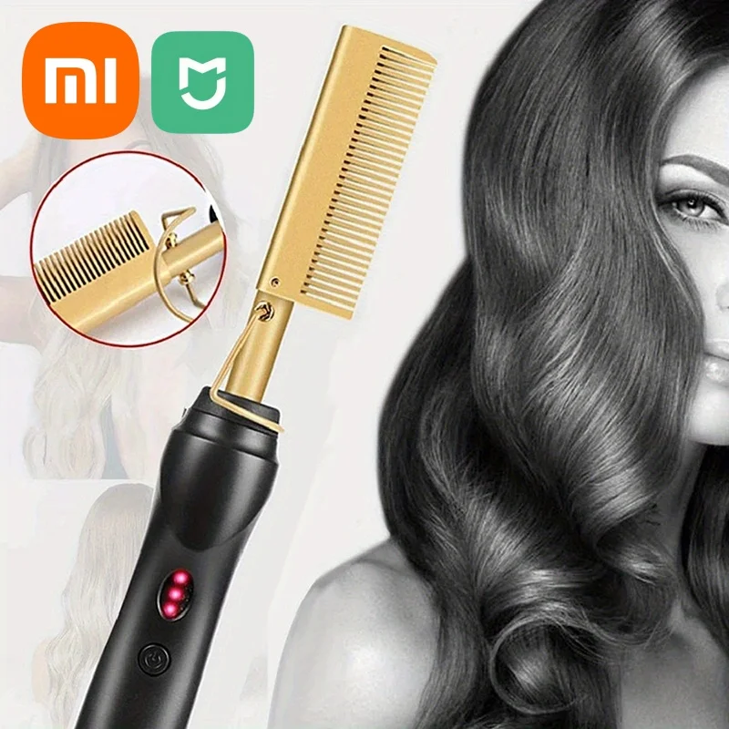 Xiaomi Electric Hair Brushes  2 In 1 Curling Iron Electric Curling And Straightening Dual-purpose Comb Hair Straightening Brush