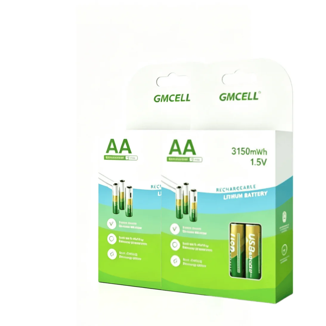1,5 V AA & AAA oplaadbare batterij Type-C snel opladen Alkaline batterijkit geschikt voor gamecontroller muis afstandsbediening