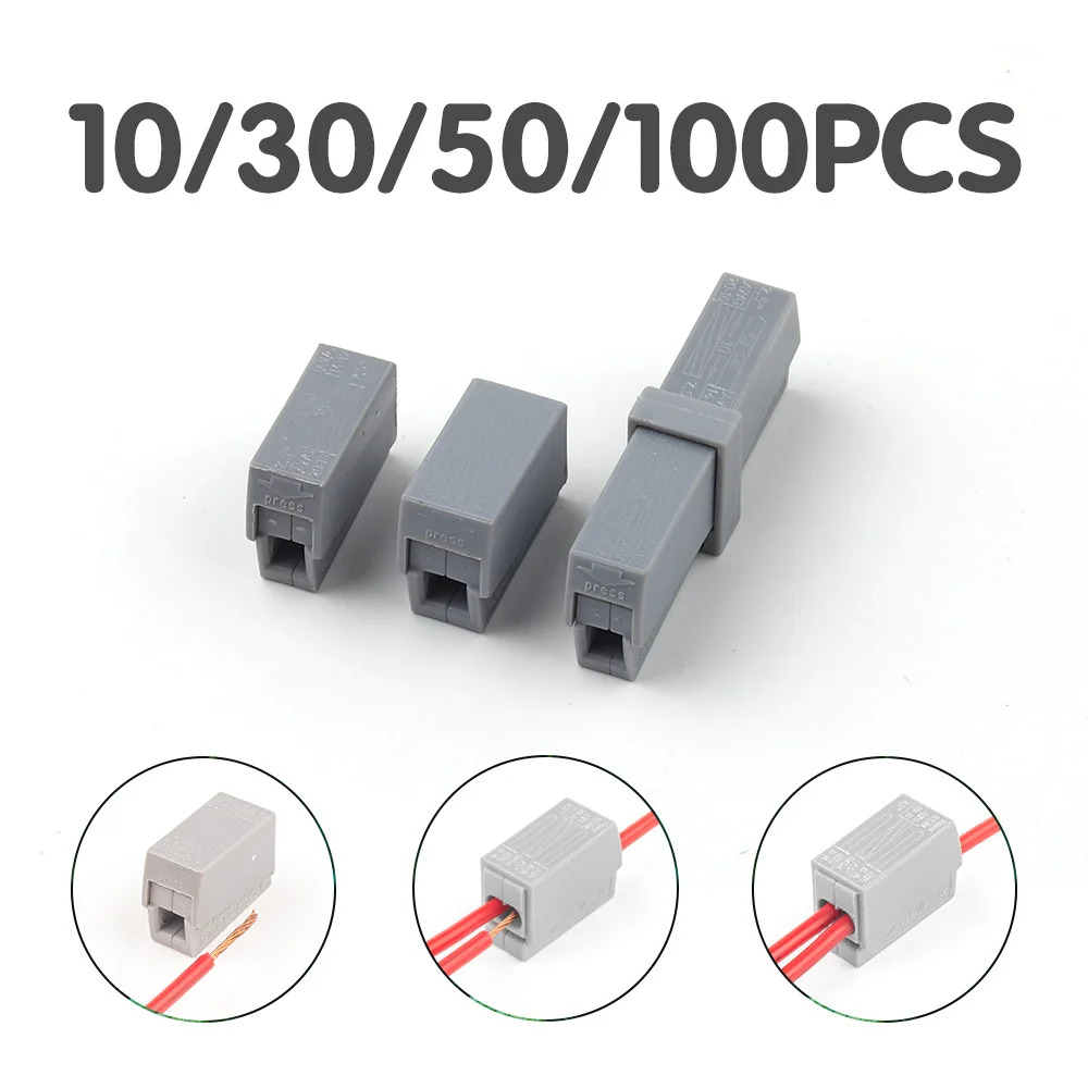 

10/30/50/100PCS Quick Universal Terminal Block Mini Home Electrical Wire Connectors Push-in Type Lighting Connector Junction Box