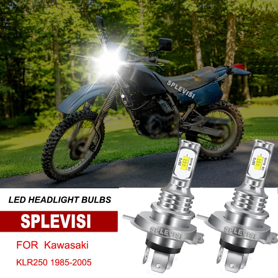 

h4 led motorcycle LEDHeadlight 360 Degree Beam For Kawasaki KLR250 1985-2005 KLR650 1987-2007 Concours 1000 ZG1000A 1986-2006