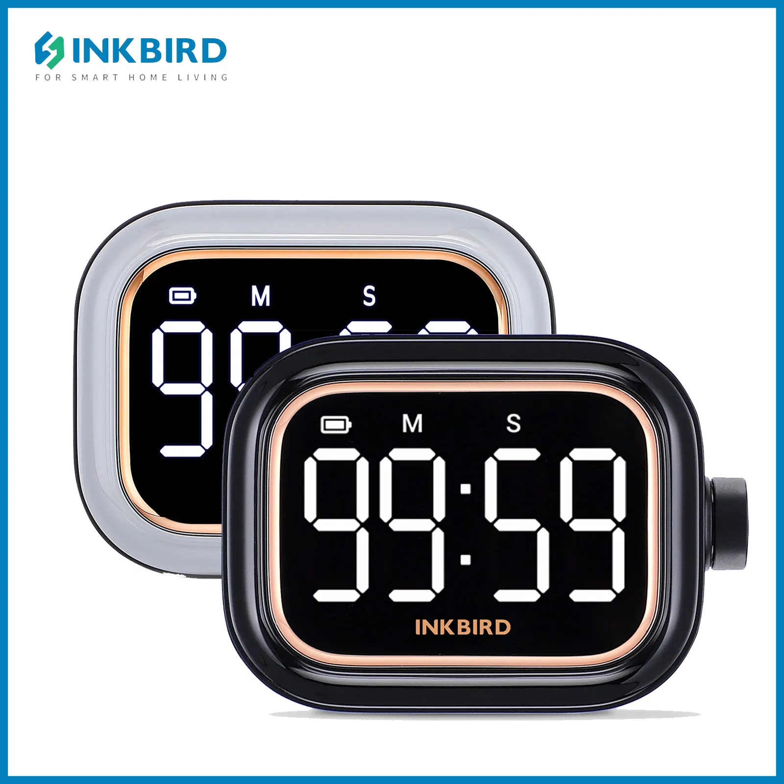 

INKBIRD IDT-02 Digital Timer USB Rechargeable Intelligent Memory Function Portable Timers for Jogging Yoga Meeting Study Reading