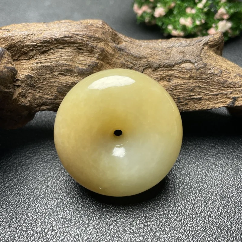 Hotan Sugar White Peace Men And Women, Natural Jade Pendant
