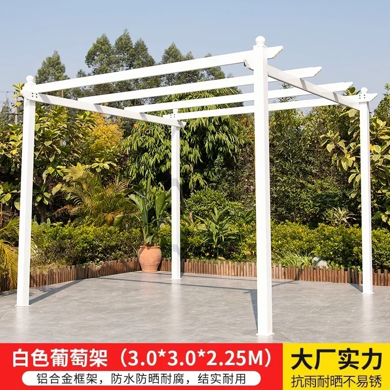 

Customized aluminum alloy pavilion terrace, courtyard villa, modern blinds, simple Chinese garden, outdoor terrace, awning