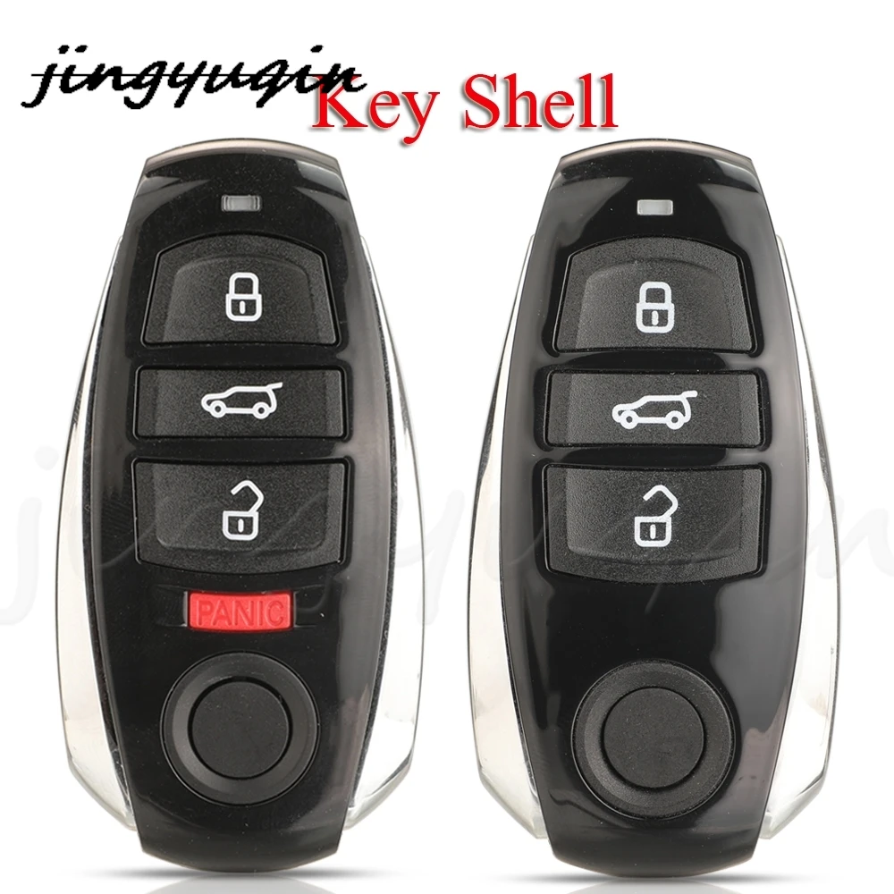 jingyuqin 3/4 Buttons Smart Remote Key Shell Case Cover Fob For VW Volkswagen Touareg 2010-2014