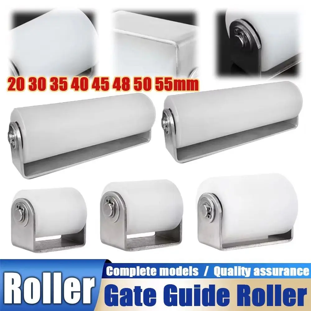 1Pcs 201 Stainless Steel Mobile Door Pulley Nylon Solid Ball Bearing Positioning Roller Rust Proof Silent Operation