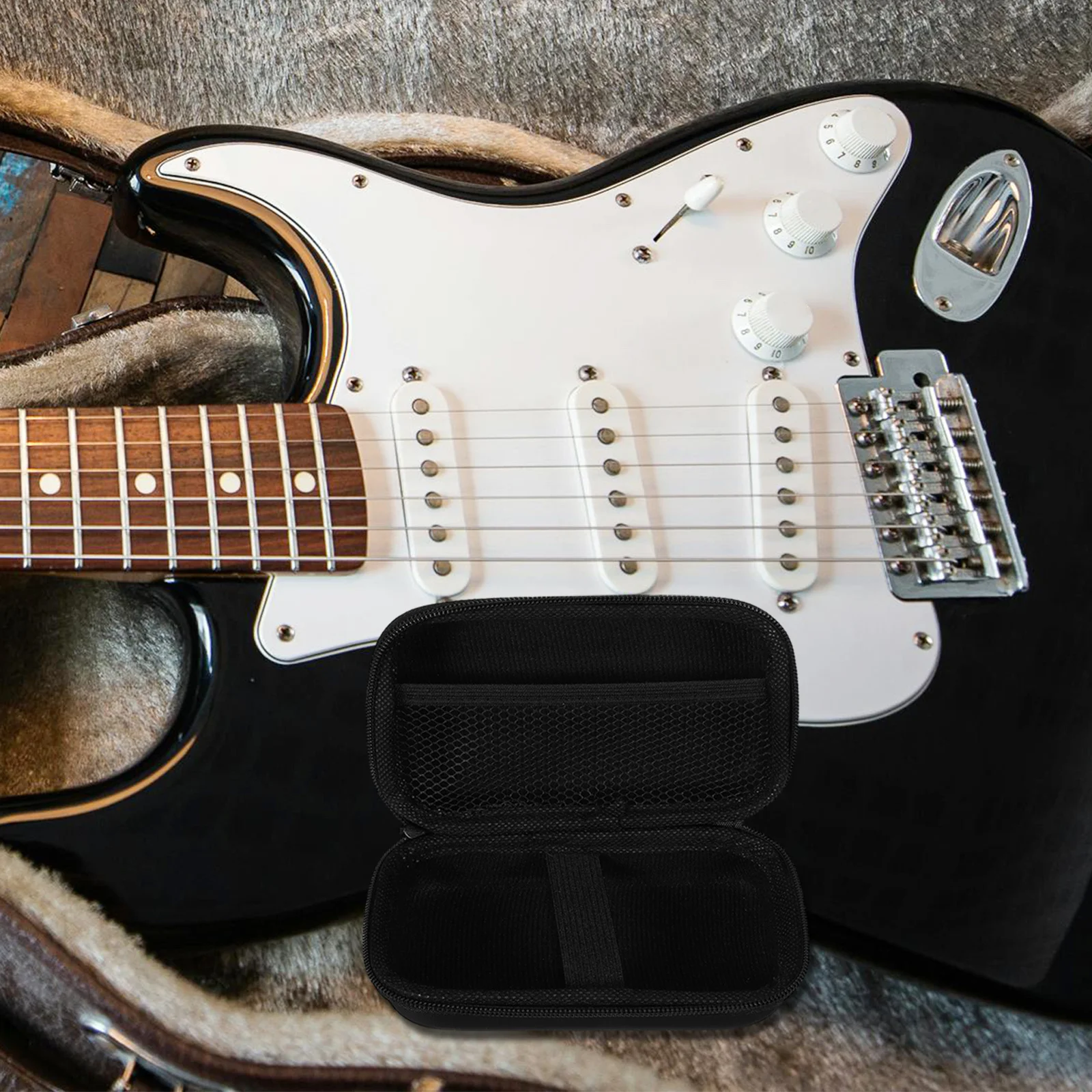 

Electric Guitar Protective Cover Waterproof Hard Case Portable Pedalboard Bag for Effects Pedal Safe Storage Guitar Protector