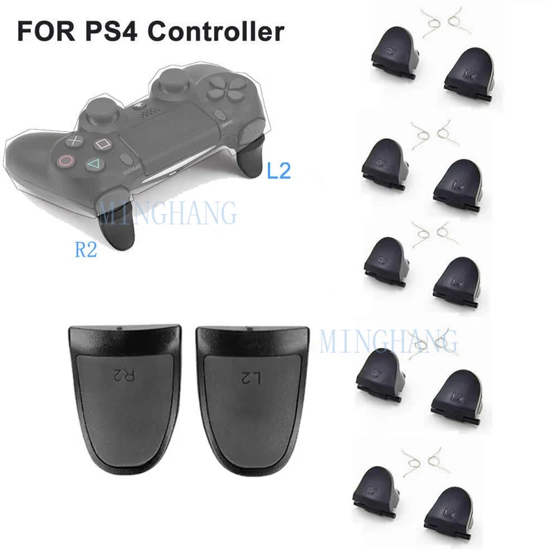 M  5x L2 R2 Buttons Trigger+1 Pair Non-Slip Touch Extended Grips for PS4 Controller