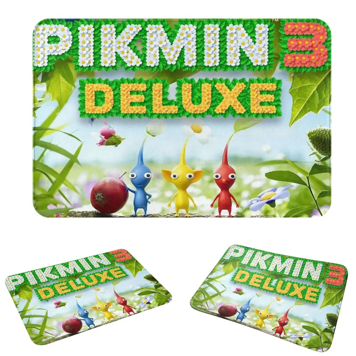 Pikmin Non-slip Doormat Floor Mat Washable Carpet Rug for Kitchen Entrance Home Living room Footpad Mats