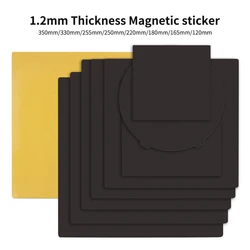 Toaiot-Base magnética da etiqueta para a impressora 3D, espessura de 1.2mm, espessura de 120mm, 165mm, 180mm, 220mm, 250mm, 255mm, 330mm, 350mm