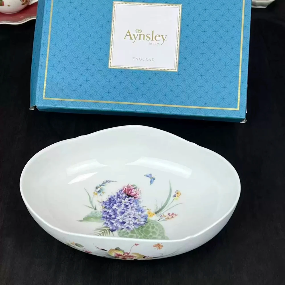 British Brand Early Spring Deep Plate European Style 25.5*17.5*6.5cm Soup Plate