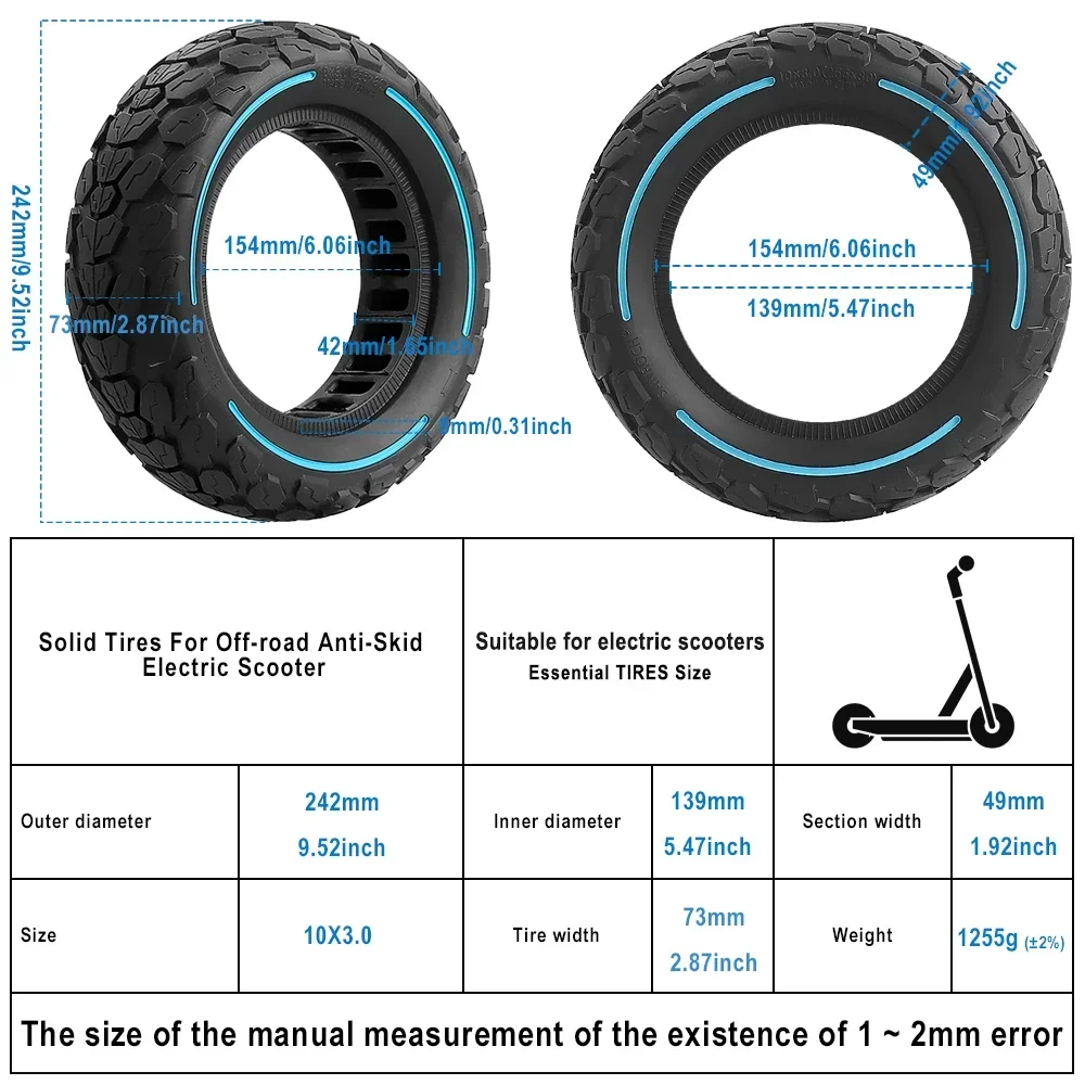 10 بوصة 80/65-6 255x80 10x3.0 الإطارات الصلبة ل INOKIM OXO Kugoo M4 G1 Dualtron VICTOR EAGLE Speedway 4 صفر 10X سكوتر كهربائي #5