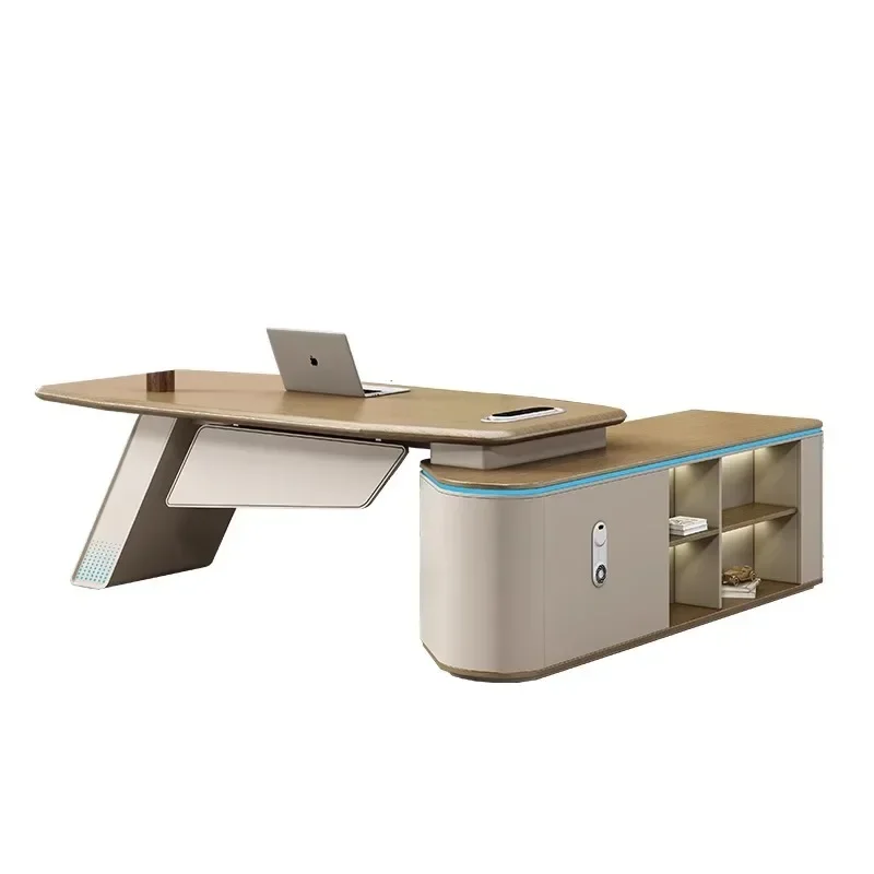 Premium Durable Desk boss table and chair combination light luxury high sense creative desk computer