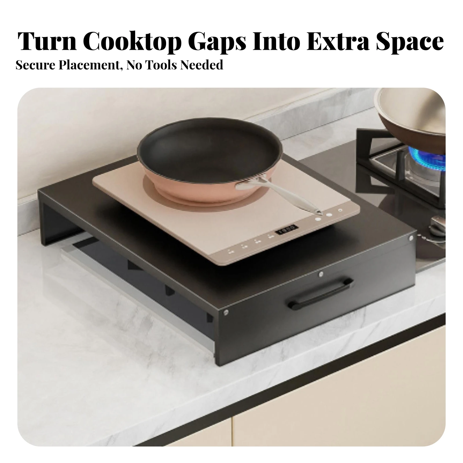 Cooktop Cover with Handle Long-Lasting Cooktop Cover Board Heavy-Duty Multi-Purpose for Apartment Renters, Kitchen, Rv
