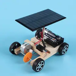 Wooden DIY Solar Racing Car Technology Educational Solar Power Racing Car Student Experiments Wood Crafts DIY Car Model
