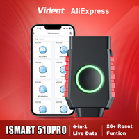 VIDENT iSmartDiag510PRO Car Code Reader for iOS & Android All System Diagnostic Scan Tool 28 Resets CAN FD for GM OBD2 Scanner