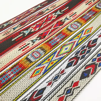 3Yards 10-20MM Retro Jacquard Substantiële Dikke Singels Tas Riem Bandjes Lint voor DIY Paard of Grote Huisdier Kraag Kleding Naaien