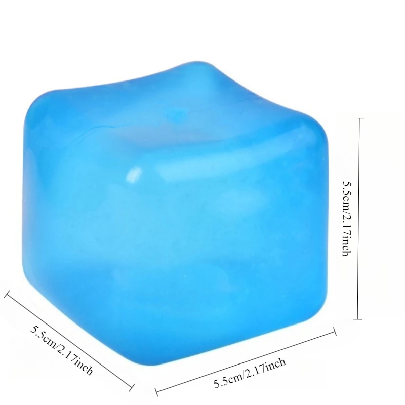 Kostka Sensoryczna do Ściskania Super Solidna 5,5 cm Bez BPA Zabawna Relaksująca Antystresowa Śliczna Mini Kostka Lodowa
