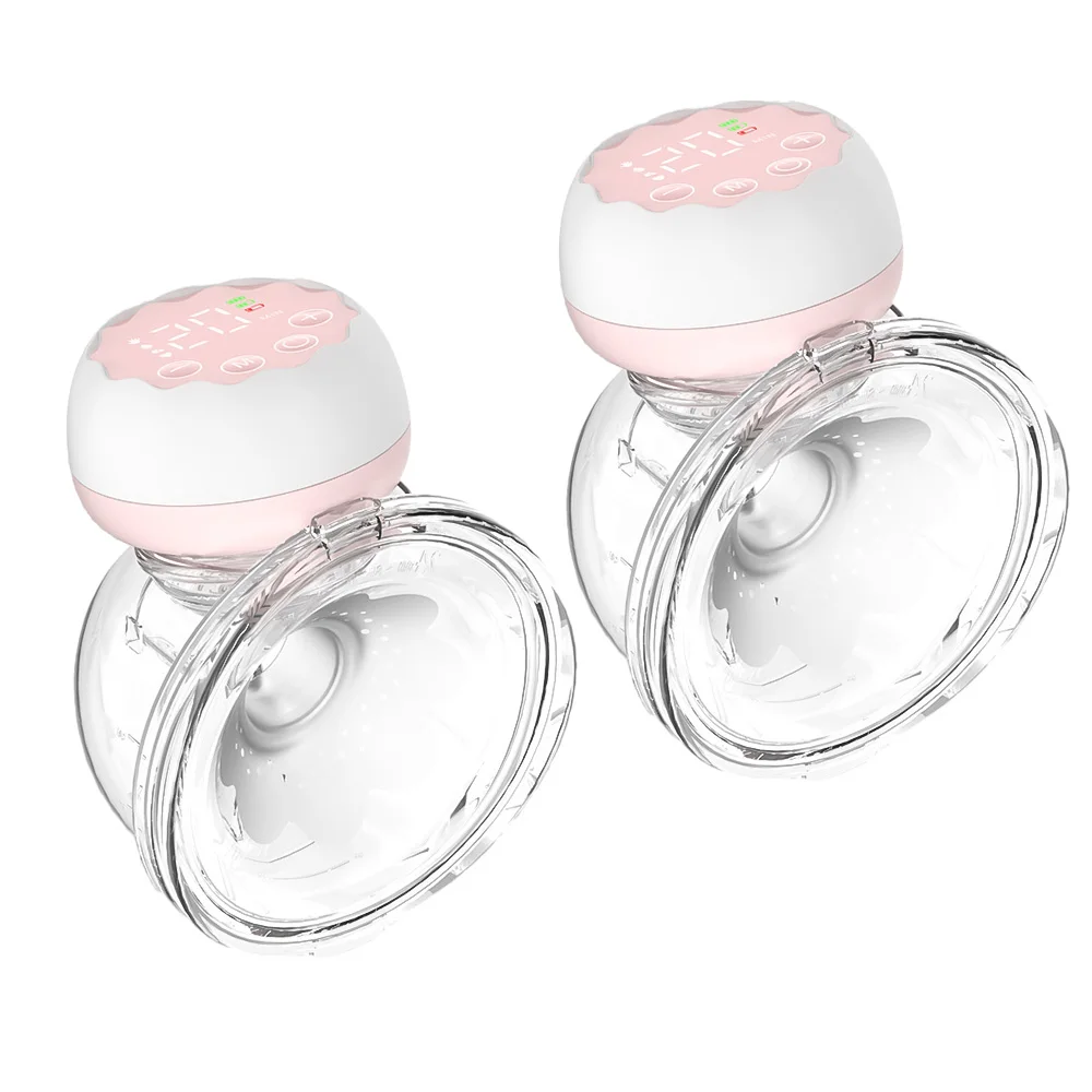 

Wearable Breast Pump Hands Free Electric Breast Pump for Breastfeeding 4 Modes 12 Suction Level Low Noise Built-in Battery