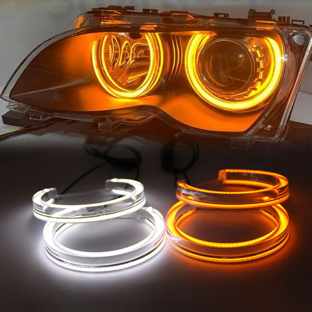 

4 шт. Crystal LED Halo Ring Angel Eyes Комплекты фар DRL Индикатор указателя поворота для BMW 3 5 7 серии E46 E39 E38 E36 E90 M3 E91
