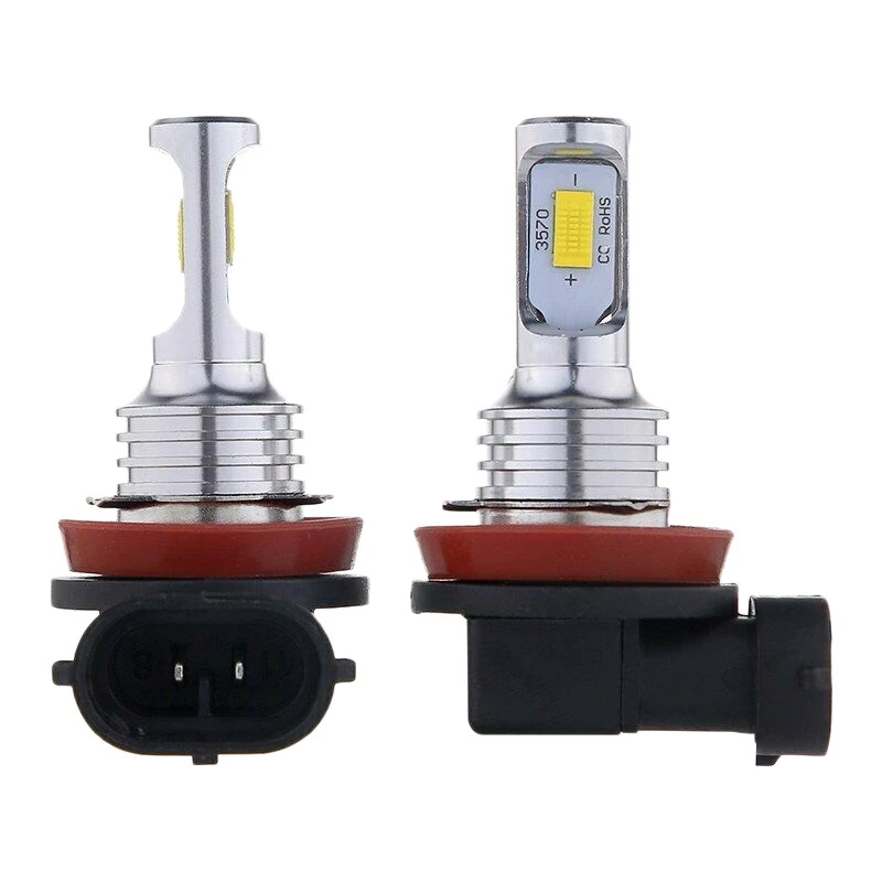 Luzes de nevoeiro LED amarelo Kit Lâmpadas de Conversão, H11, H8, H16, 80W, 4000LM, 3000K