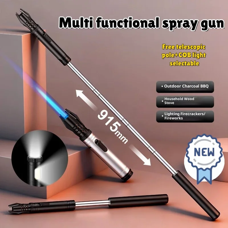 

Upgrade Windproof Turbo Flame Metal Gas Lighter BBQ Torch Refillable Candle Igniter Long Nozzle Outdoor Kitchen Tool for Cigar