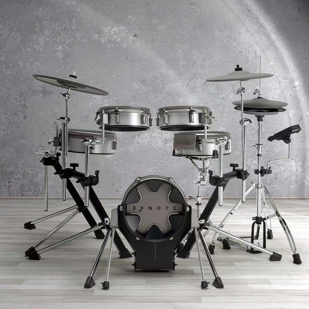 Stand-alone five-drum four-cymbal benchmarking music instrument drum kit