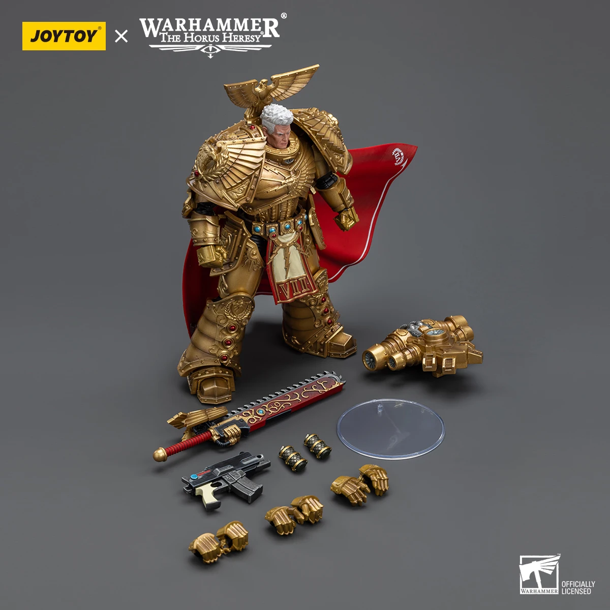 JOY TOY Warhammer "The Horus Heresy" Imperial Fists Rogal Dorn, Primarch Of The Vllth Legion ตัวเลขการกระทําตุ๊กตา Collection