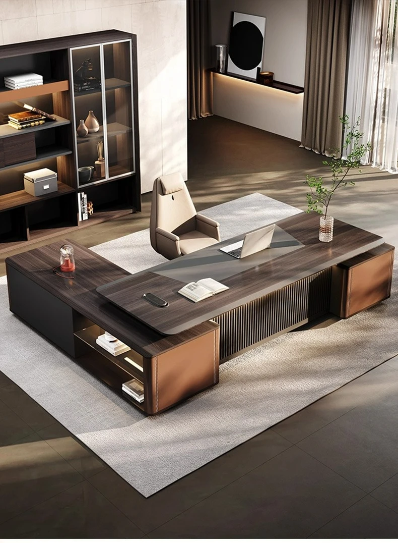 Imagen 4: Mesa de jefe moderna LTT, silla de lujo de alto sentido, combinación de mesa y silla de oficina para personas