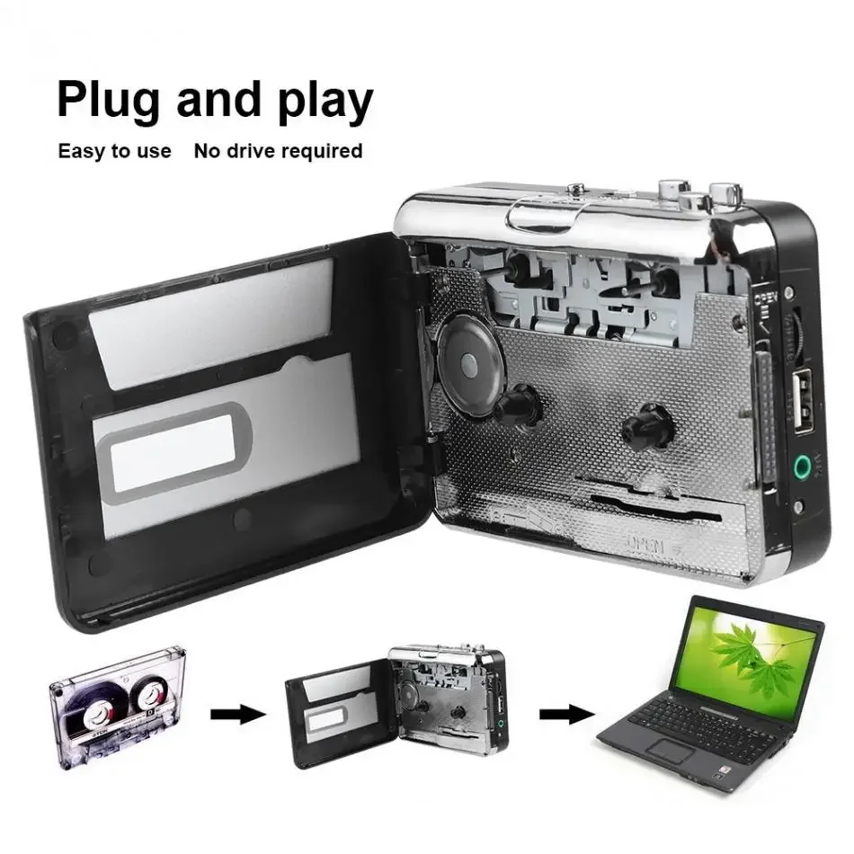 REDAMIGO MP3 USB Cassette Player Capture Tape to MP3 USB Cassette-To-MP3 Converter Without PC S01