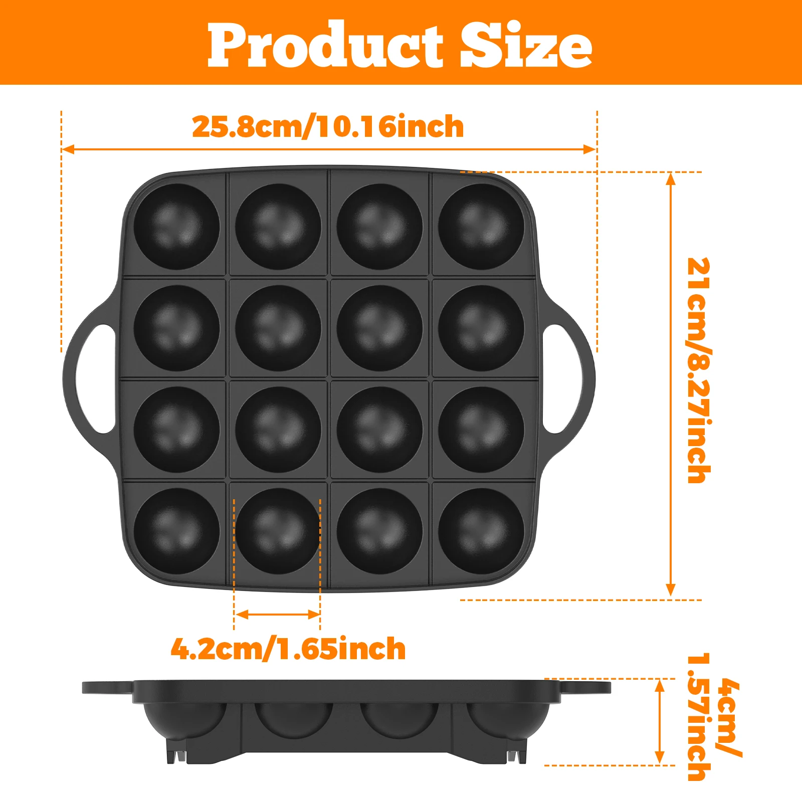 Teglia Takoyaki a 16 fori Tegl - Takoyaki Pan Cast recensione e prezzo